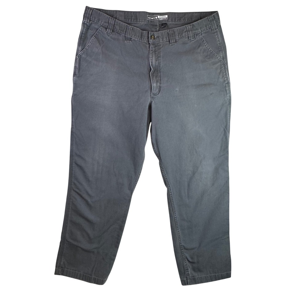 Carhartt‎ Rugged Flex Relaxed Fit Canvas Work Pants Gray BN2291-M 44x32 Mens